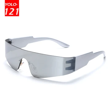Слънчеви очила без рамки One Piece Sense Tech Очила в стил пънк One Piece Спортни слънчеви очила Модерен нюанси на очила в стил Y2k