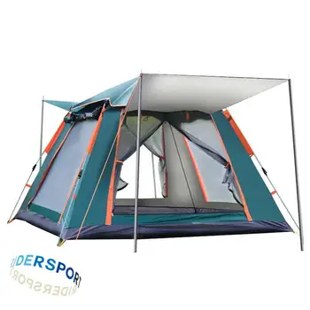 Двупластова туристическа палатка 240*240*150 см, градинска куполна туризъм семейна палатка, шатра за двойки, водоустойчив автоматична палатка на 6-7 души