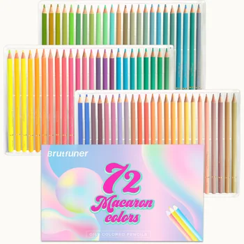 Brutfuner Macaron 72/50 цветове, професионален цветен молив, пастел, Цветни моливи за рисуване, детски ученически пособия за colorization
