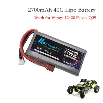Limskey Lipo Батерия 2S 7,4 V 2700mah 40C Max 60C за Wltoys 12428 12423 1:12 RC Автомобили Резервни части Rc Lipo Батерия