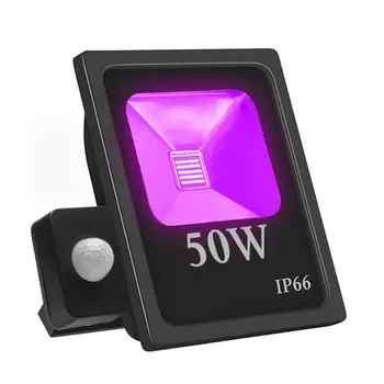 Ultraviolet Led Прожектор С датчик за Движение AC85-265V, Водоустойчив Флуоресцентно Осветление с Висока Мощност, Сценична Лампа за Парти в Бар