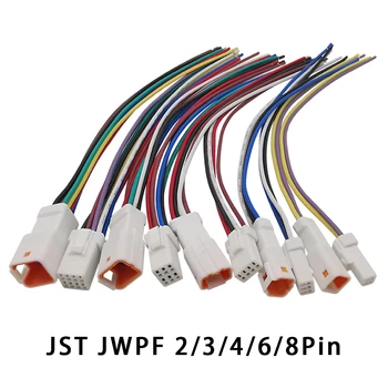 Авто Микро-JST JWPF 2P/3/4/6/ 8-Пинов Конектор за Контакт с Конектор за свързване на електронни съобщителни Кабели с Вход за кабели 15 см 22AWG