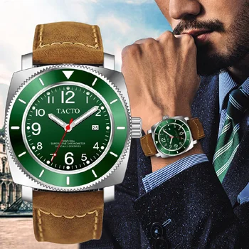 2021 Нов мъжки часовник Arrvials TACTO, най-добрата марка за луксозни кожена каишка PAM, модерни кварцови часовници за мъже, 50 м, Водоустойчив 43 мм