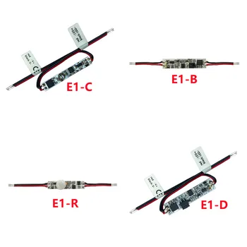 E1-B E1-C E1-R E1-D Мини Сензорен Димер с сензор за завъртане на ръцете/DC12-24V/Изход 4A/Превключвател инсталиране на алуминиева 12-24 vdc
