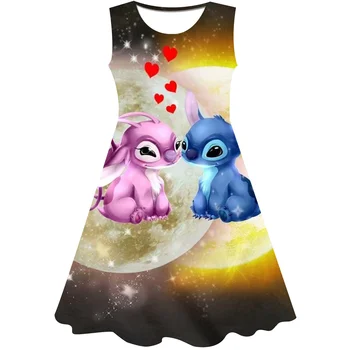 Летни рокли с бод за момичета 2023 г., Облекла за момичета, Сладка Рокля на Принцеса с 3D принтом 