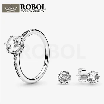 Висококачествено Ново Бутиков пръстен от сребро S925 проба с бял цирконием Класически дизайн, лесен и щедри, Лесно, луксозна и елегантна