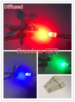 1бр 5 мм 4 за контакт RGB LED с общ анод, три-цветен излъчващи диоди, множествена 5 мм пълноцветен led RGB, червен/зелен/син