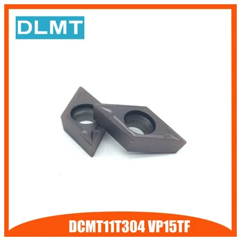 DCMT11T304 DCMT32.51 VP15TF 10 бр. Външни инструменти за струговане DCMT 11T304 Твердосплавная поставяне на Струг режещ инструмент Струговане струговане поставяне