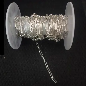 (10 cm, без изрязване) Верига-скрепка от сребро 925 проба за бижута, аксесоари за веригата ръчно изработени