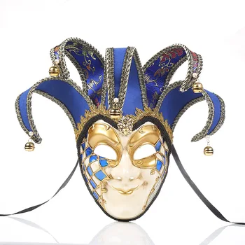 Бутиков концерт на маскарадная маска за парти, мъжки Маска върху цялото лице, търг на ръчно рисувани във венециански стил, украса за cosplay на Хелоуин