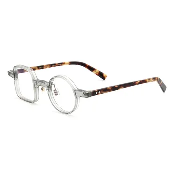 Очила за четене когато пресбиопия, кръгла, квадратна дограма, ацетат ръчно изработени, мъжки оптични очила със защита от надраскване, Очила по Рецепта на жените