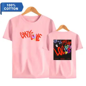 Тениски с Албума ITZY Crazy In Love, Градинска Облекло в стил Хип-Хоп, широки Дрехи, Тениски, Блузи с къс ръкав, Тениска
