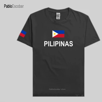 Филипините, мъжки t-shirt Pilipinas, модерни футболни фланелки на националния отбор, памучен тениска, дрехи за срещи, тениска с флага на страната, PH