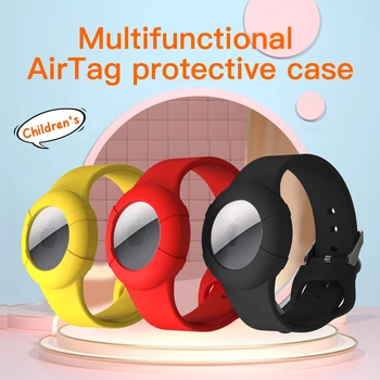 За Apple Airtags детски въжета на китката силиконов калъф Air tag аксесоари Протектор тракер, защитен ръкав за Airtag каишка за часовник