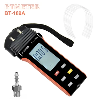 Цифров манометър BT-189A, двоен манометър, тестер за налягане на газ, LCD дисплей с подсветка за откриване на повреди в системата за налягане на газ