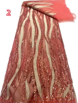 Експлозивна два цвята раиран плат на окото, расшитая мъниста и пайети, модерно темпераментное луксозна сватбена вечерна рокля