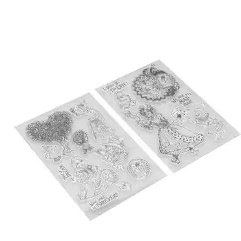 Прозрачни печати върху 4 листа, Рециклиране, ясен отпечатък, Комбинираната марка за производство на пощенски картички, декоративни печати за пликове, прозрачни марка