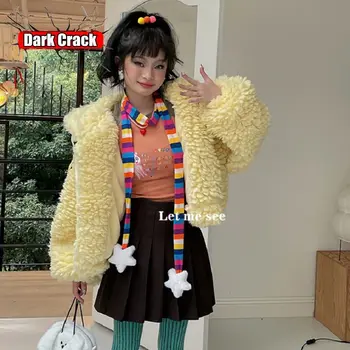 Разноцветни ленти, есенно-зимния женски шал в стил готик пънк Harajuku Y2K, пикантен шал за момичета, универсален шал в стил Лолита