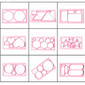 9 бр./лот геометрична пластмасова форма на DIY Занаяти Форма за изрязване на бисквити Аксесоари за производство на керамика