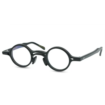 Индивидуални точки в малка кръгла рамки, оптични очила за старческо рецепта, ацетатные очила са ръчно изработени в стил ретро