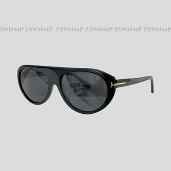 Лидер в продажбите, новите модни овални слънчеви очила Tom за жени, марка дизайнерски обувки в стил ретро, ацетатные черни дамски слънчеви очила с UV400 за шофиране, нюанси