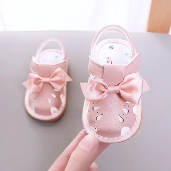 Летни нови детски сандали за момичета 0-1-2 години, бебешки обувки с мека подметка, обувките на принцеси за деца, детски обувки Called Called