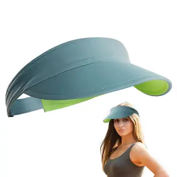 Лятна шапка с чадър, тенис шапки с защита от uv регулируема дишаща спортна шапка за джогинг, тенис, плажни шапки с широка периферия на открито