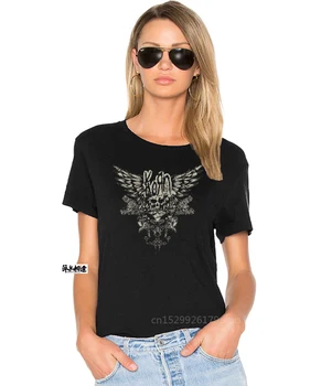 Черна тениска Korn Skull Wings за момичета-юноши, нов мърч на групата, индивидуална тениска Shirt27