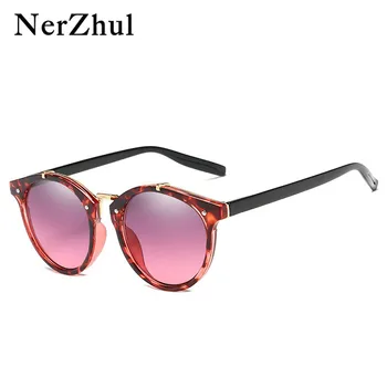 Реколта луксозни слънчеви очила NerZhul, най-продаваният продукт на 2018 г., кафяви дамски слънчеви очила в стил пънк, холограма черни мъжки слънчеви очила