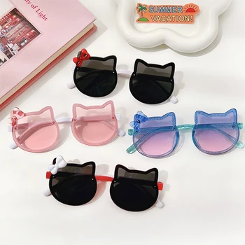 Бебешки сладки мультяшные реколтата, поляризирани очила без рамки, за момчета и Момичета, Слънчеви очила за улици, Детски слънчеви очила с UV400
