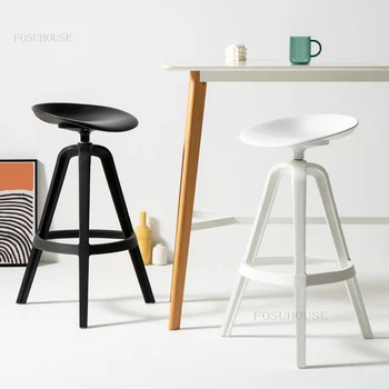 Прости бар столове Nordic Home, въртящ се стол, креативни Дизайнерски бар столове, Модерен Бар стол за почивка, Стойка за хол
