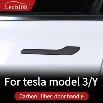 Тампон върху дръжката за аксесоари Tesla model 3 model y от 2016 до 2021 2022 модел 3 tesla three tesla model 3 carbon/аксесоари
