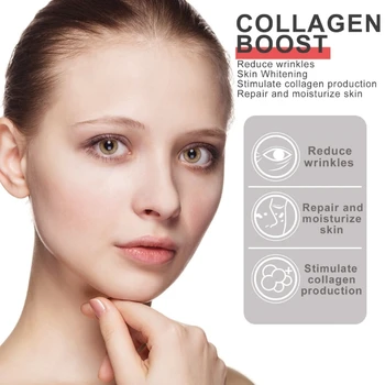 Натурален колаген крем за лице, колаген против стареене, повишава тонуса на кожата на всички видове, крем против на бръчки на лицето и шията