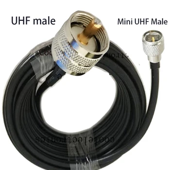 Мини UHF Щекер към UHF PL259 Включете RG58 50-3 RF Конектор за Коаксиален Косичка Wifi Антена кабел 15/50 см 1/2/3/5/10/15/20/30 м