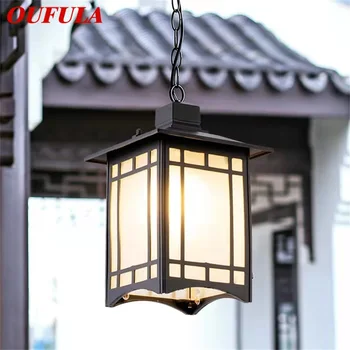 Класическа окачена лампа OUFULA в ретро стил, с модерна градинска led лампа, водоустойчив за украса на дома: коридор