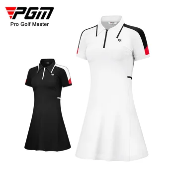 Женствена рокля за голф PGM, Изсушаване, быстросохнущее, высокоэластичное спортно рокля, модни дамски облекла за голф, дамски QZ082