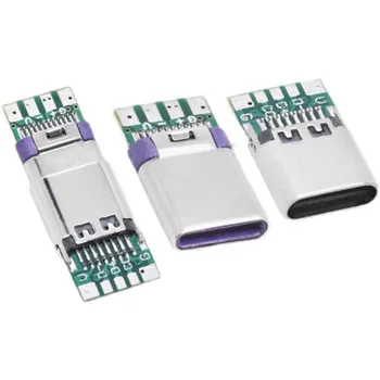 USB конектори 3.1 Type c, жак-изход, жак 5A, машина за висока точност USB съединители, електрически клеми, заваряване кабел за предаване на данни 