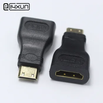 EClyxun 1 бр. стандартен HDMI конектор за свързване към mini HDMI, штекерный конвертор, аудио жак, адаптер за телефон, HD-TV камера