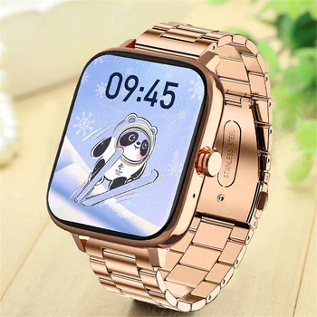 2023 Мъжки смарт часовници Дамски смарт часовник с потребителски циферблат за мъже Android и IOS и е Водоустойчив Bluetooth-часовник с пълен сензорен екран Мъжки часовник-гривна