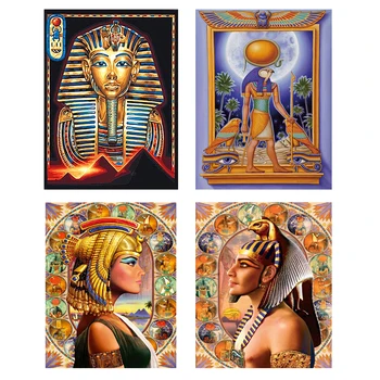 Нова пълна диамантена рисувани на египетския фараон, проста спалня, хол, точков бродерия на кръстат бод, комплекти за бродерия за възрастни
