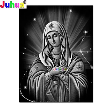 5D САМ Диамантена снимка на Известната икона на Пресвета Богородица, диамантена бродерия 
