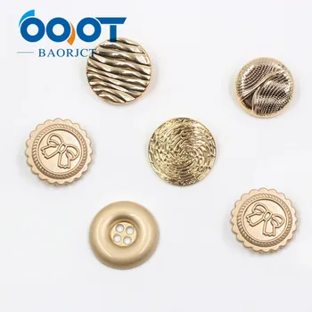 OOOT BAORJCT A-19512-497,10 бр./лот, 25/22 мм, Благородна златна метална пуговица, Художествени копчета, аксесоари за облекло, материали 
