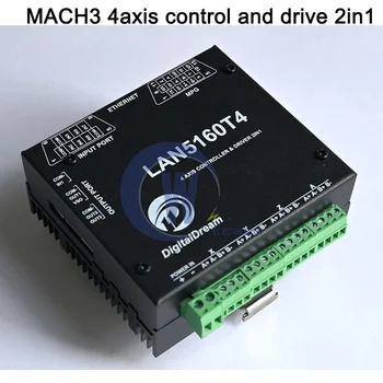 Mach3 LAN5160T4 4-Axial такса Управление на Ethernet Интерфейс Поддържа Система за Управление на шаговым двигател Гравировального металообработващи машини с ЦПУ