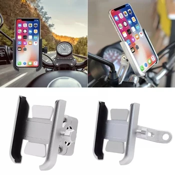 Държач за Велосипед телефон на кормилото на мотоциклета с ЦПУ, поддръжка на мобилен телефон, алуминиева сплав, въртящи се на 360 градуса, аксесоари за закрепване на Пътен Велосипеди, Аксесоари