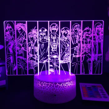 3D Аниме Лампа Белина Led лека нощ за Детски Спални Украса Нощна Лампа Подарък за Детска Стая Декор Светлина 3d
