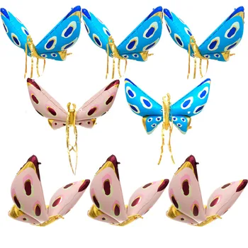 Голяма Пеперуда тема 47 инча Крило на Ангел балон от фолио Момче Момиче честит Рожден Ден, Сватбена украса Детска играчка за подарък, Детски душ