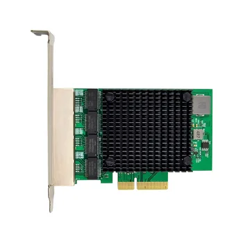 За PCI-E x4 RTL8125B четырехпортовая сървър мрежова карта 2.5 GbE multi gigabit NIC
