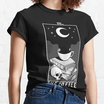 Кафе тениска, дамски дрехи, рок-н-ролльные тениски за жени, обикновена тениска за жени