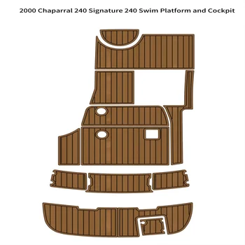 2000 Chaparral 240 Маркова Платформа за Плуване Кокпита на Лодката ЕВА на Палубата От Тиково Дърво Облицовки за Секс Самоклеящийся Стил SeaDek Gatorstep