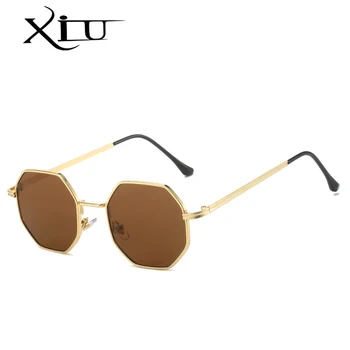 XIU Директна доставка, маркови и дизайнерски слънчеви очила, дамски малки квадратни метални очила INS, модни слънчеви очила за пътуване UV400